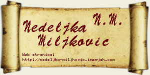 Nedeljka Miljković vizit kartica
